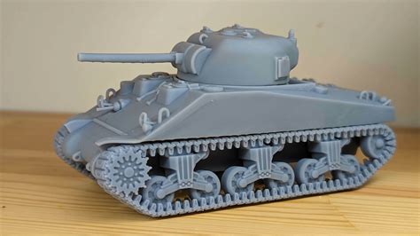 3D file M4A2 Sherman 75mm Medium Tank (US, WW2)・3D printing template to ...