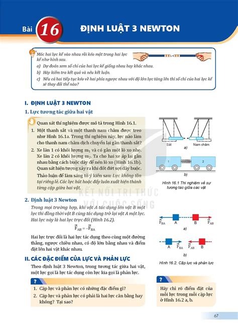 [SGK Scan] Bài 16. Định luật 3 Newton - Sách Giáo Khoa - Học Online ...