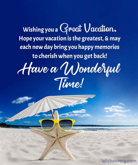 Have A Great Vacation Message