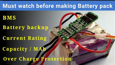 How To Make Battery Pack With Bms And Jst Hx Connector Homemade 18650 Batterypack 12v Battery