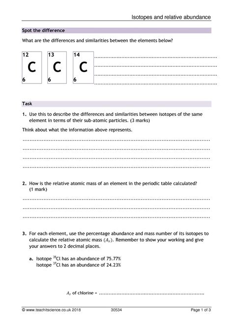 Isotopes And Relative Abundance