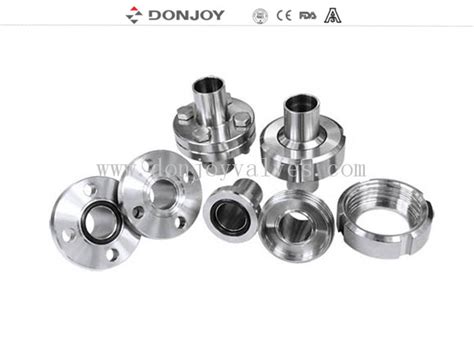 Hygienic Aseptic Flange Set Stainless Steel Sanitary Fittings Dn