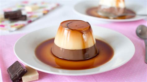 Flan De Dos Chocolates F Cil Y R Pido Sin Horno Sin Huevos Youtube