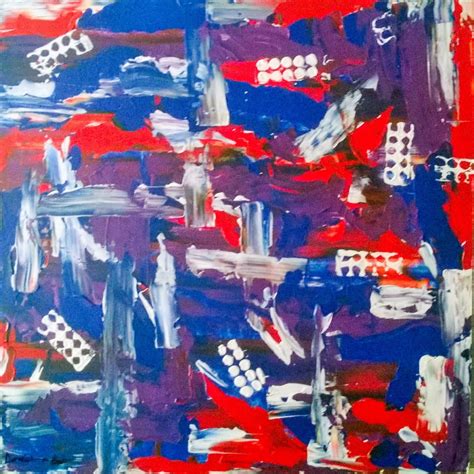 24x24 Acrylic Painting Titled Turmoil – Just Dorneisha