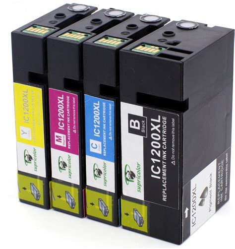 Supricolor 4 Pack Ink Cartridge Replacement For Canon PGI 1200 XL PGI