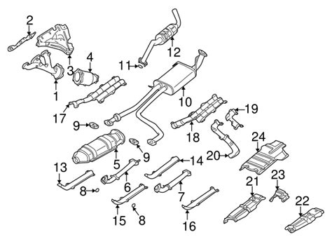 2000 2004 Nissan Pathfinder Muffler And Pipe 20100 5w015