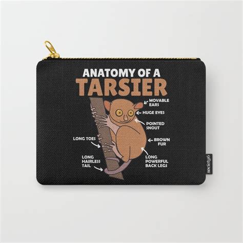 Cute Tarsier Anatomy Of A Tarsier Explanation Carry-All Pouch by ...