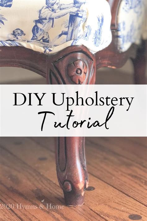 An Upholstered Chair With The Words Diy Upholstery On It