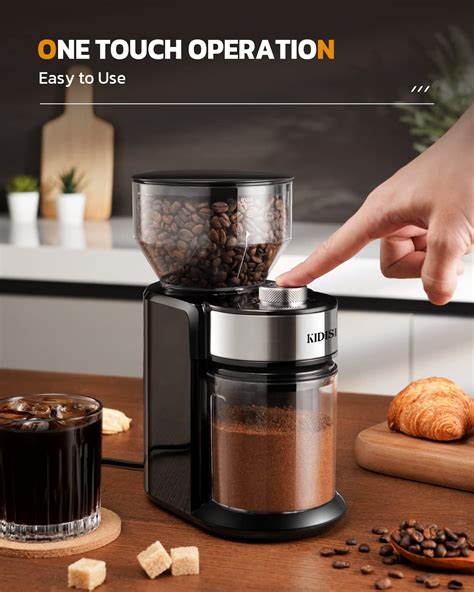 Electric Burr Coffee Grinder Automatic Flat Burr Coffee For French