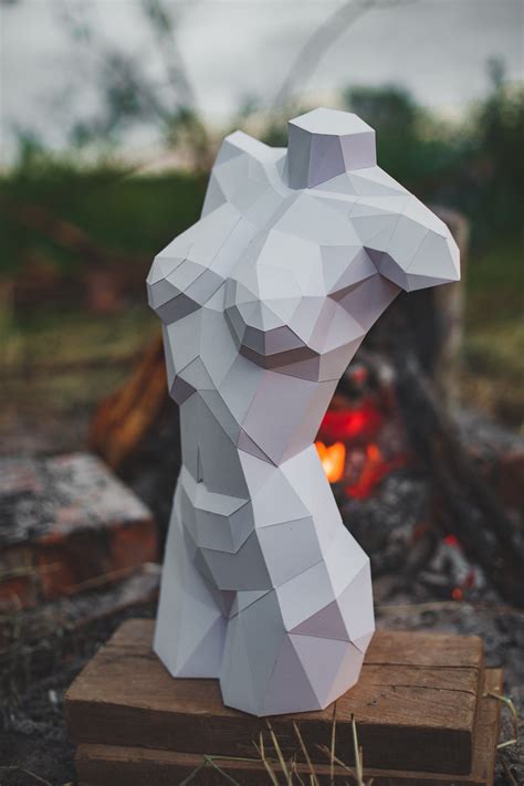 Make Your Own Woman Body Marble Sculpture This Is Template For Making Papercraft 3d Paper