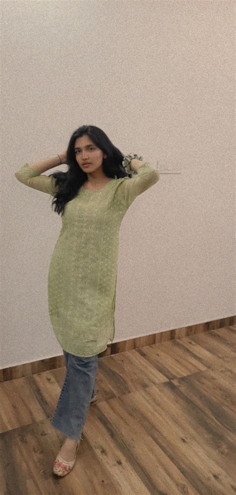 Traditional Wear Asthetic Casual College Outfits Indian Kurtis In