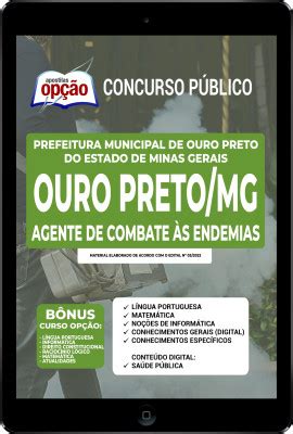 Apostila Prefeitura Ouro Preto PDF Agente Combate Endemias 2022