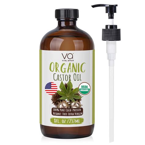 Amazon VITAL AFFAIR Castor Oil Organic Cold Pressed Unrefined