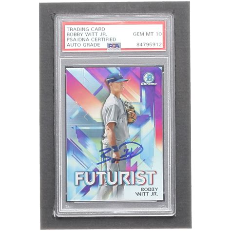 Bobby Witt Jr Signed Bowman Chrome Futurist Refractors Futbw