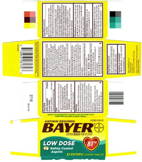 Bayer Low Dose (Bayer HealthCare LLC, Consumer Care) ASPIRIN 81mg tablet