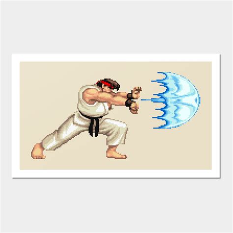 Ryu Hadouken by pexel-pirfect in 2024 | Art, Art prints, Pixel art