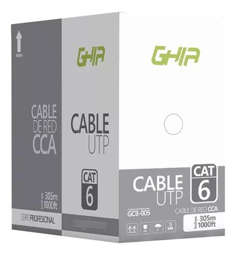 Ghia Bobina De Cable Gcb Cat Utp Cca Metros Color Env O Gratis