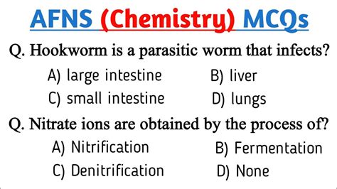 Afns Amc Nums Gdp Chemistry Preparation Afns Test Preparation