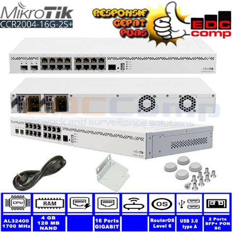 Jual MikroTik CCR2004 16G 2S Cloud Core Router CCR 2004 16G 2S Di