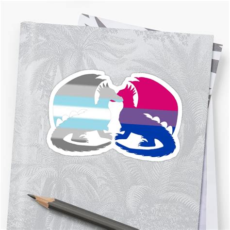 Bi Demiboy Pride Dragons Sticker By Shaneisadragon Redbubble