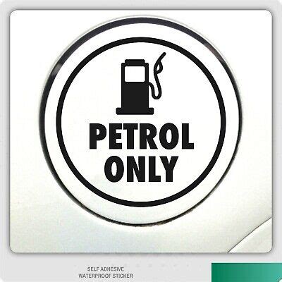 Petrol Only Car Fuel Filler Cap Door Sticker Self Adhesive Vinyl Decal