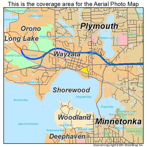 Aerial Photography Map of Wayzata, MN Minnesota