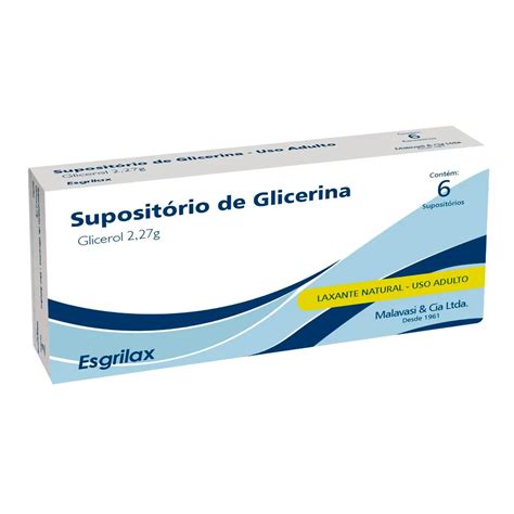 Quanto Tempo O Supositório De Glicerina Faz Efeito - Supositório de Glicerina Esgrilax com 6 Unidades - Drogaria Araujo