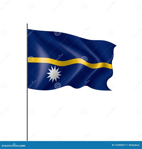 Bandera De Nauru Ejemplo Del Vector En Un Fondo Blanco Ilustraci N Del