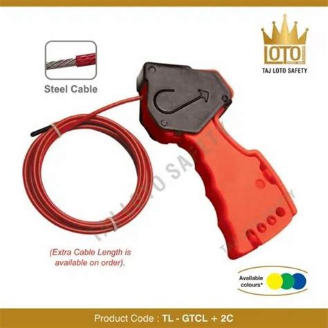 Tl Gtcl 2c Grip Type Cable Lockout With 2 Meters Vinyl Coated