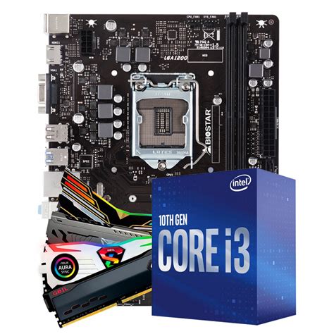 Kit Upgrade Biostar H410MH VER 6 0 Intel Core i3 10100F Memória