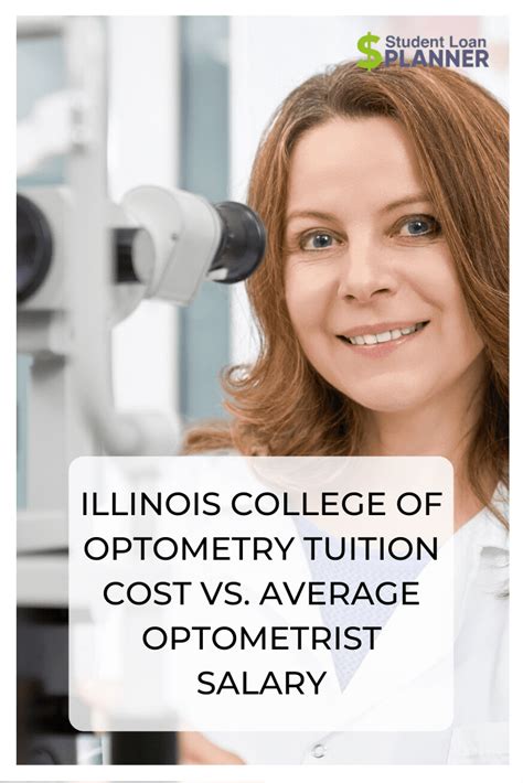 Illinois College of Optometry Tuition Cost vs. Average Optometrist Salary - Student Loan Planner