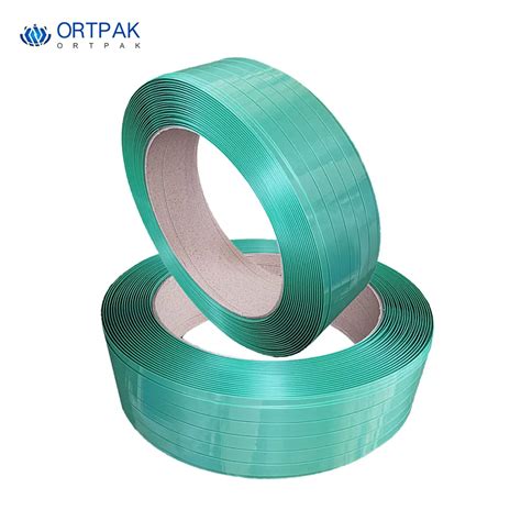 Green Bricks Box Polyester Pp Strapping Roll Used For Automatic Machine