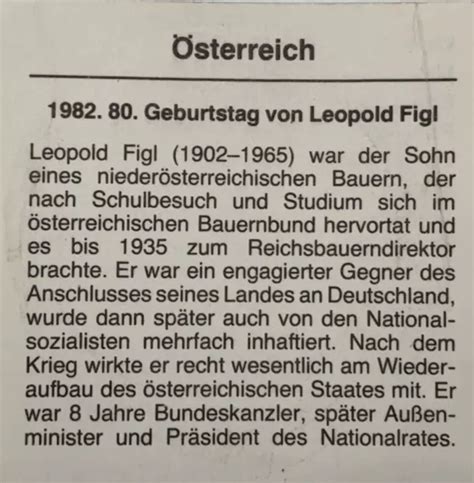 500 SCHILLING ÖSTERREICH Silber Münze 80 Geburtstag von Leopold