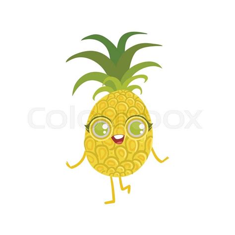 Ananas Tegning Dans Stock Vektor Colourbox