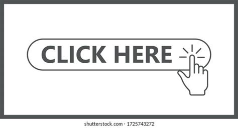 Click Here Button Hand Pointer Clicking Stock Vector Royalty Free