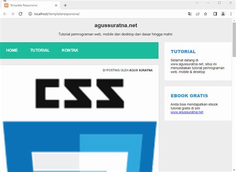 Membuat Template Web Responsive Dengan HTML Dan CSS Agussuratna Net