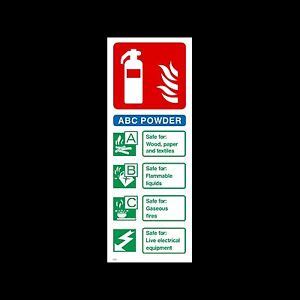 Abc Powder Fire Extinguisher Id Sign Sticker All Materials Fe