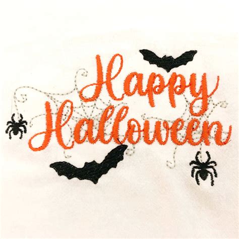 Happy Halloween creepy embroidery design - Machine Embroidery Geek