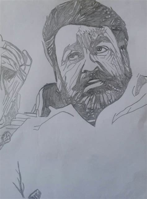 Mohanlal Pencil Drawing Simple / How you can draw with a pencil after ...