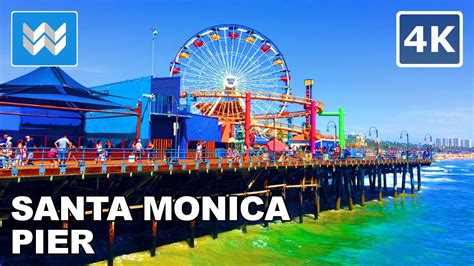 [4k] Walking Tour Of Santa Monica Pier In Los Angeles California Usa