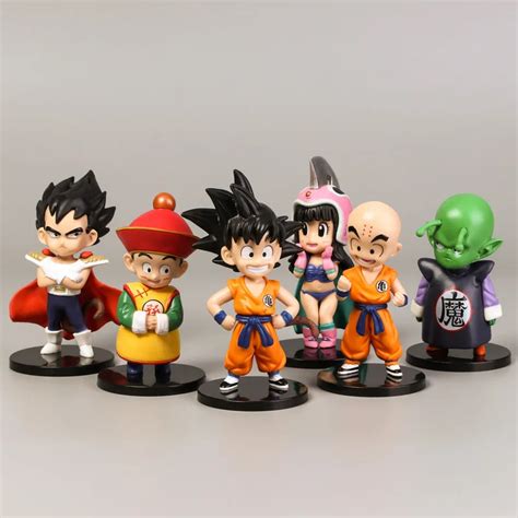 Figuras De Acción De Dragon Ball Goku Begeta Kiki 6 Unids Set Por