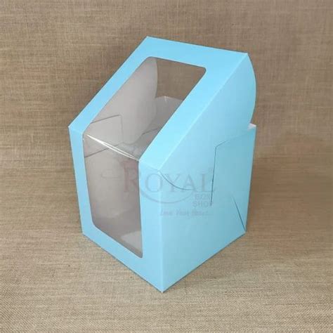 Gram Cake Box With Window L Shape X X Blue Color At Rs