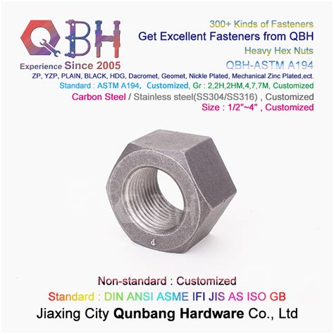 Qbh ASTM A 194 Steel Structure 2h 2hm 4 7 7m Grade 1 4 4 M12