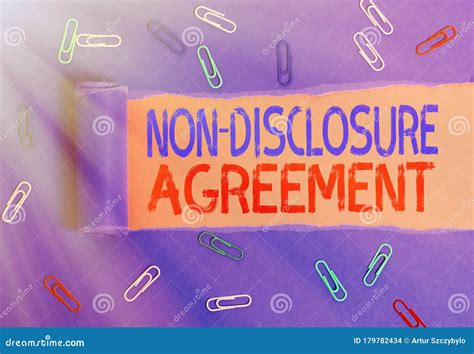 Handwriting Text Writing Non Disclosure Agreement Concept Meaning