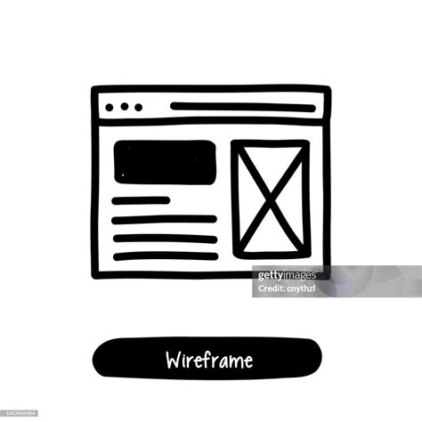 Wireframe Icon Trendy Style Vector Illustration Symbol High Res Vector