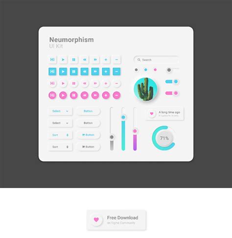 Neumorphism Ui Kit Figma