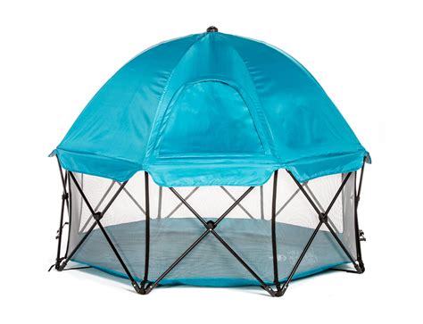 Regalo My Play® 8 Panel Foldable and Portable Play Yard with Full UV Canopy, Teal - Walmart.com