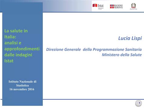 Lucia Lispi, La salute in Italia: analisi e approfondimenti delle