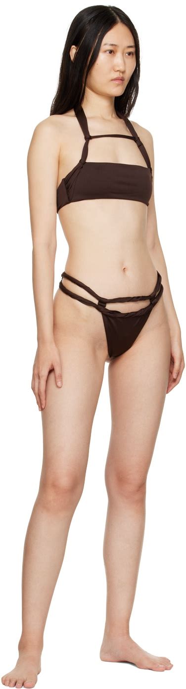 Jacquemus Brown Le Papier Le Haut De Maillot Sofio Bikini Top Jacquemus