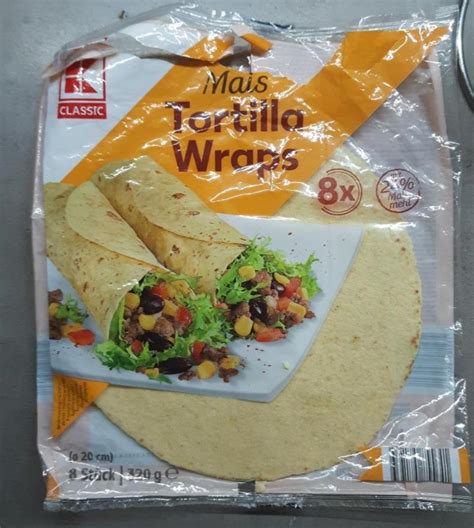 Tortilla Wraps Mais K Classic Kal Rie Kj A Nutri N Hodnoty